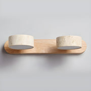 Ritta Lámpara de Pared Interior de Travertino Neutra — imagen 9 | Aura Lighting