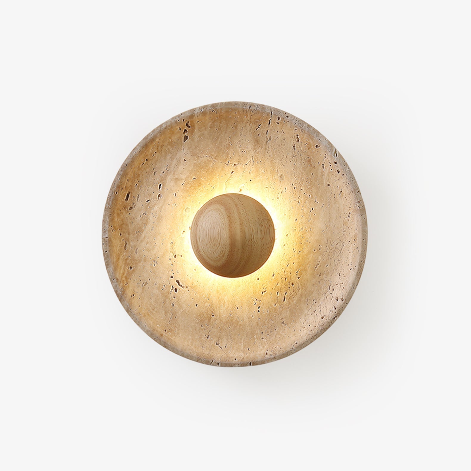 Ritta Lámpara de Pared Sun de Travertino — imagen 1 | Aura Lighting