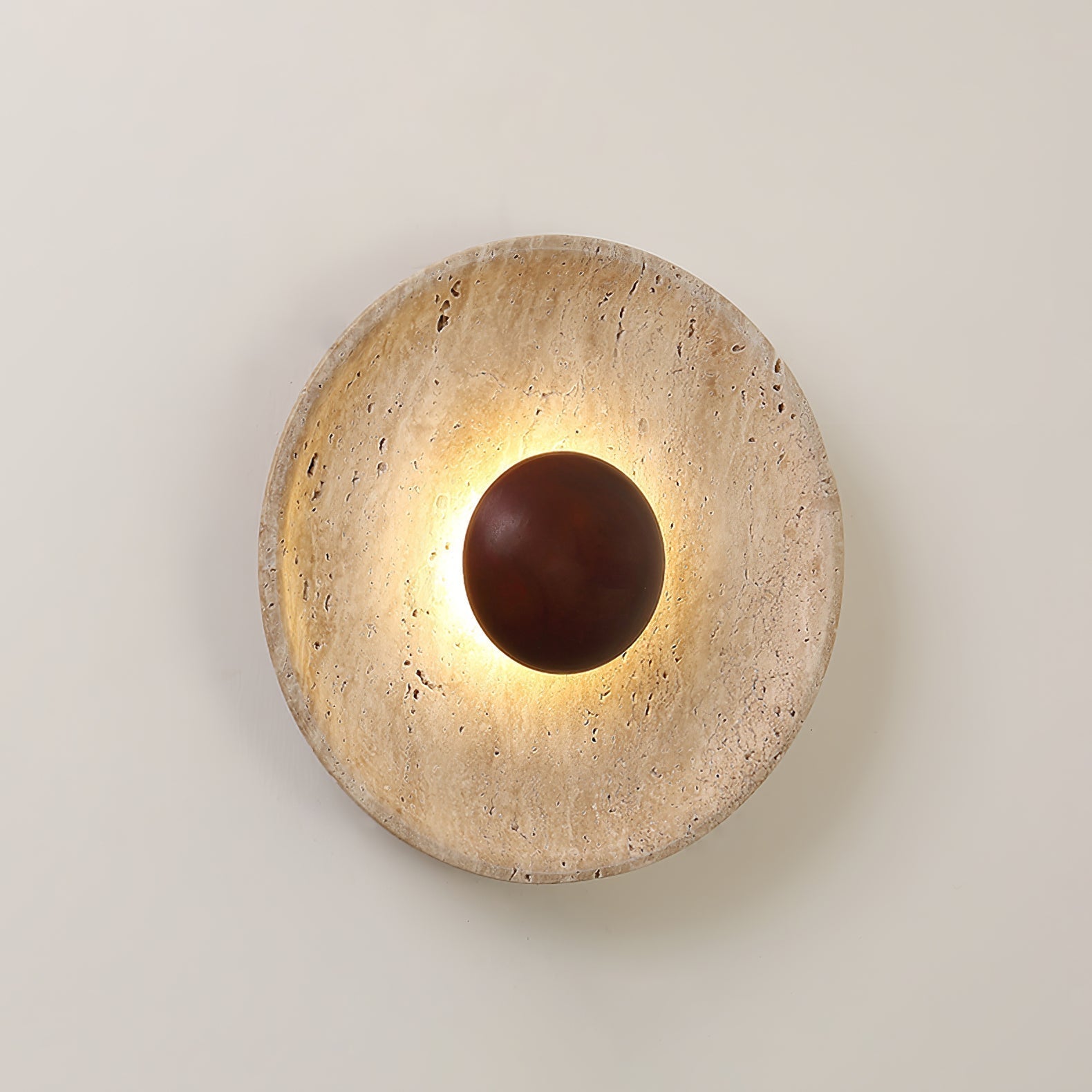 Ritta Lámpara de Pared Sun de Travertino — imagen 12 | Aura Lighting