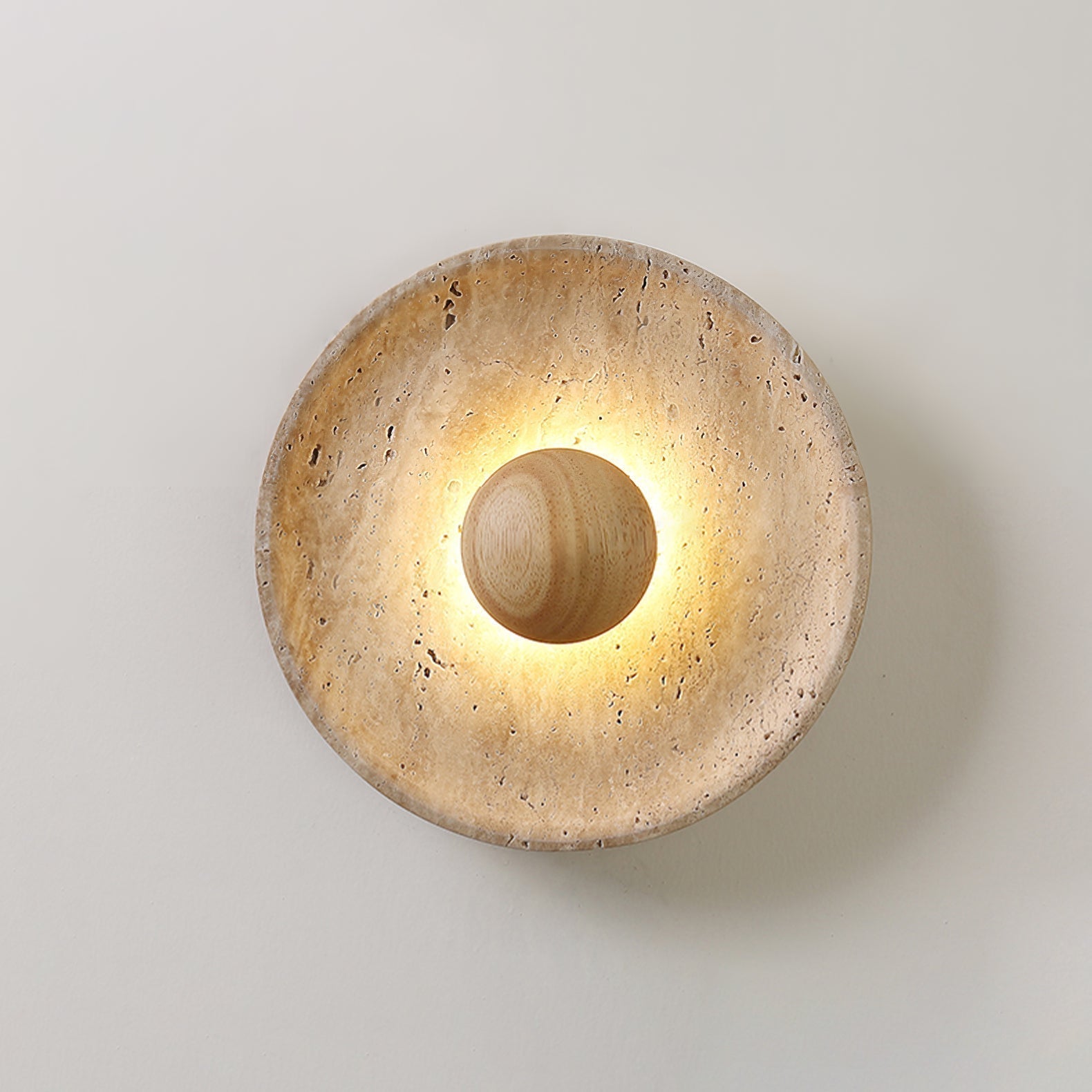 Ritta Lámpara de Pared Sun de Travertino — imagen 15 | Aura Lighting