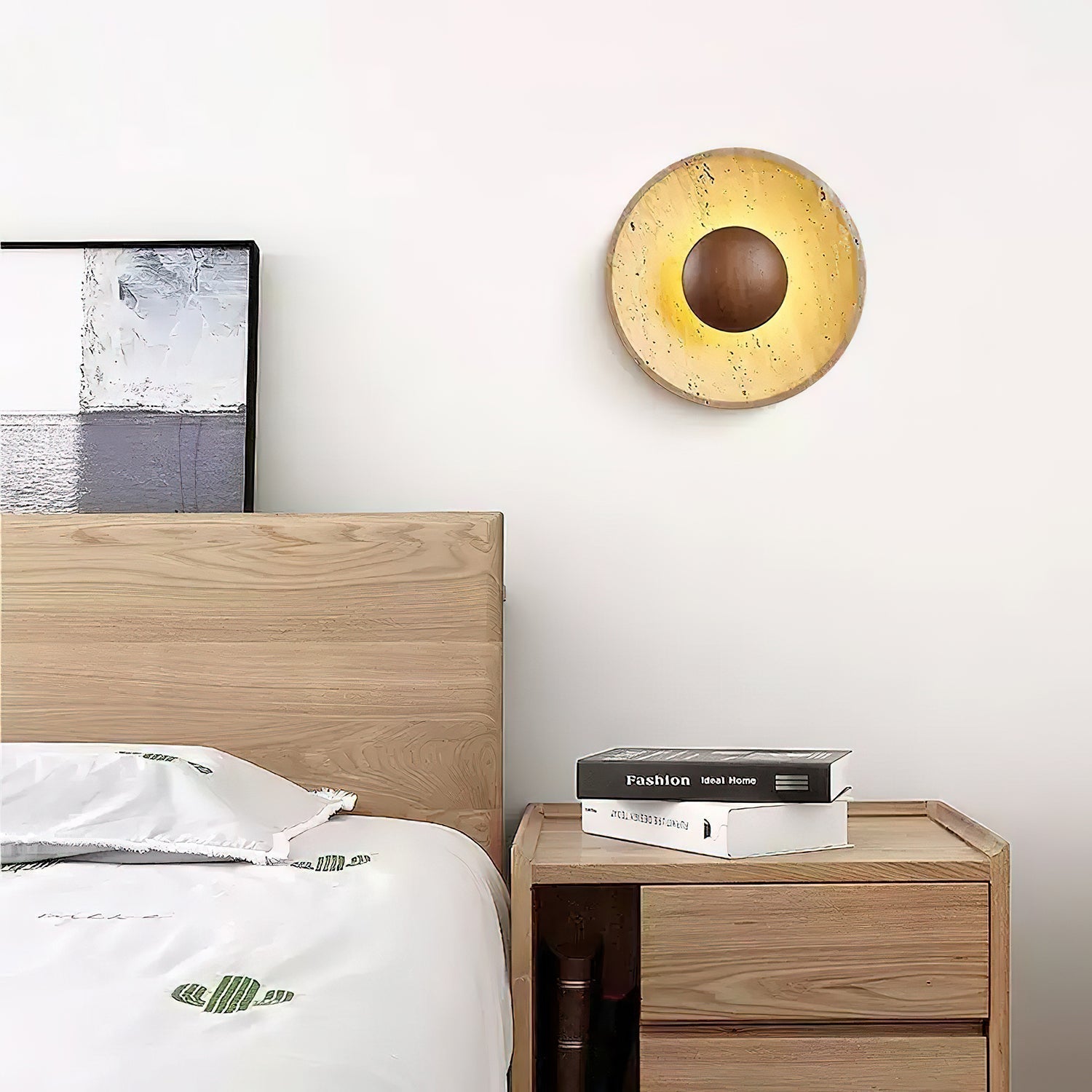 Ritta Lámpara de Pared Sun de Travertino — imagen 5 | Aura Lighting