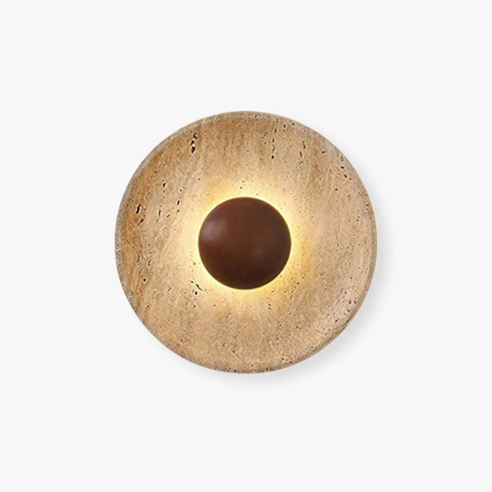 Ritta Lámpara de Pared Sun de Travertino — imagen 8 | Aura Lighting