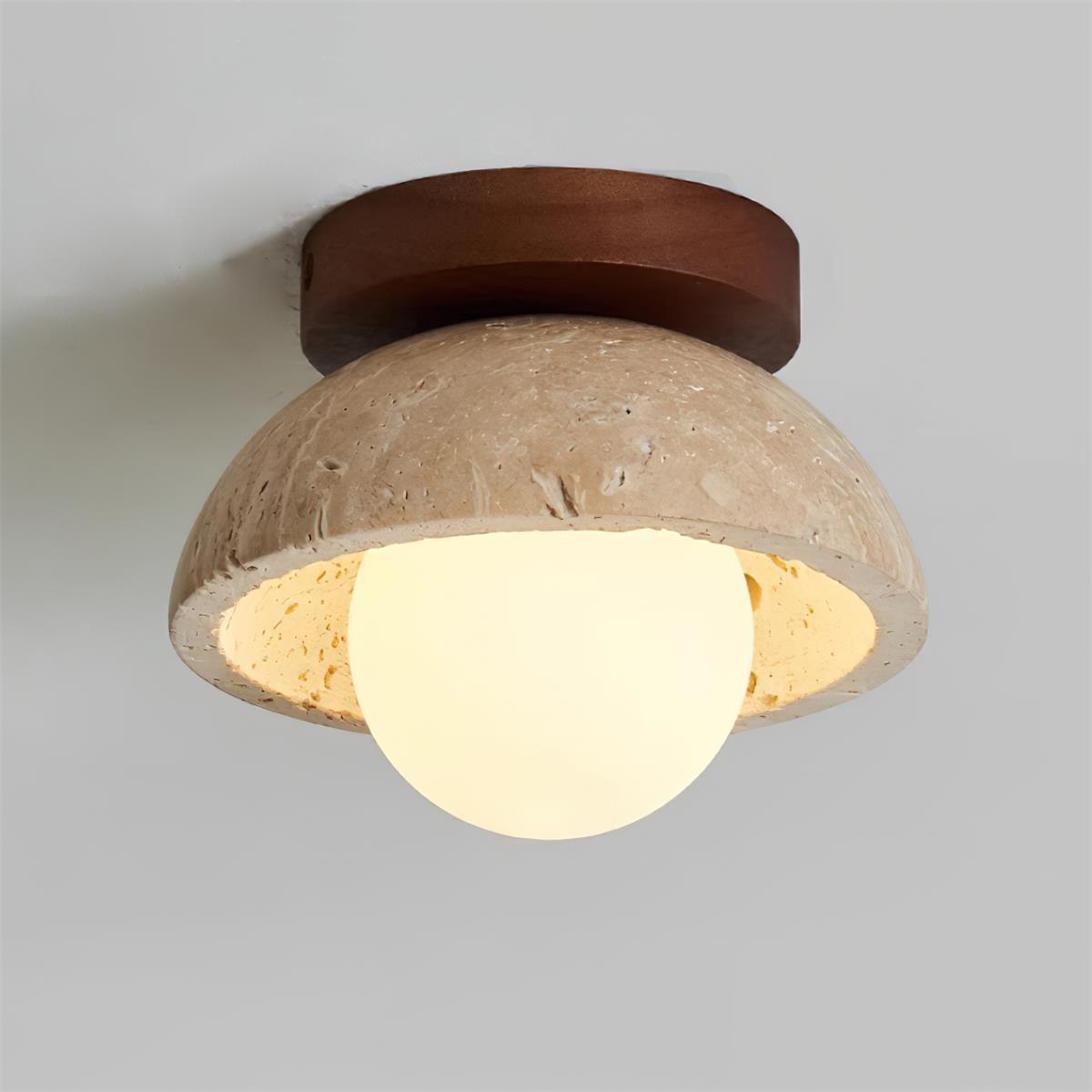 Ritta Lámpara de Techo Minimalista de Travertino — imagen 10 | Aura Lighting