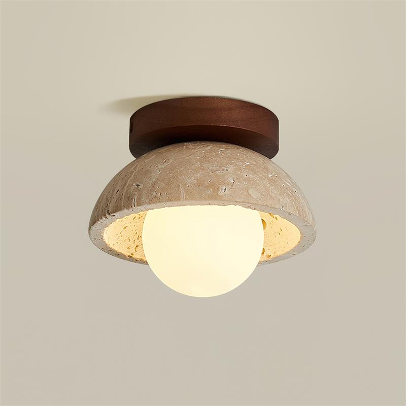 Ritta Lámpara de Techo Minimalista de Travertino — imagen 2 | Aura Lighting