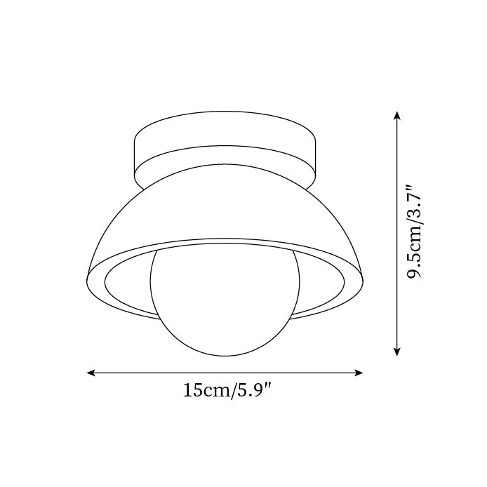 Ritta Lámpara de Techo Minimalista de Travertino — imagen 3 | Aura Lighting