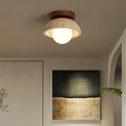 Ritta Lámpara de Techo Minimalista de Travertino — imagen 4 | Aura Lighting