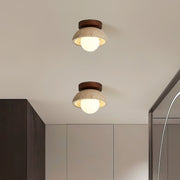 Ritta Lámpara de Techo Minimalista de Travertino — imagen 6 | Aura Lighting