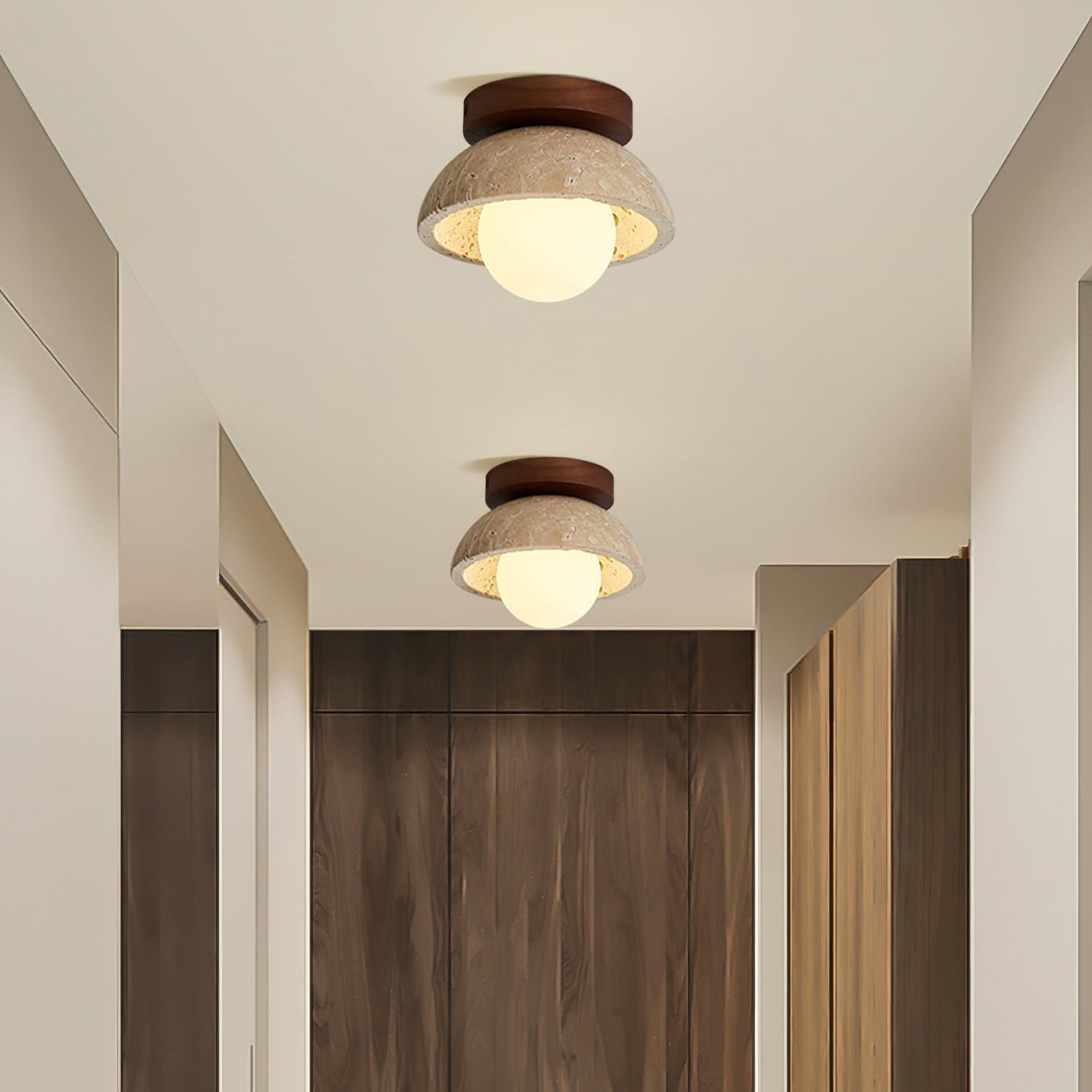 Ritta Lámpara de Techo Minimalista de Travertino — imagen 8 | Aura Lighting