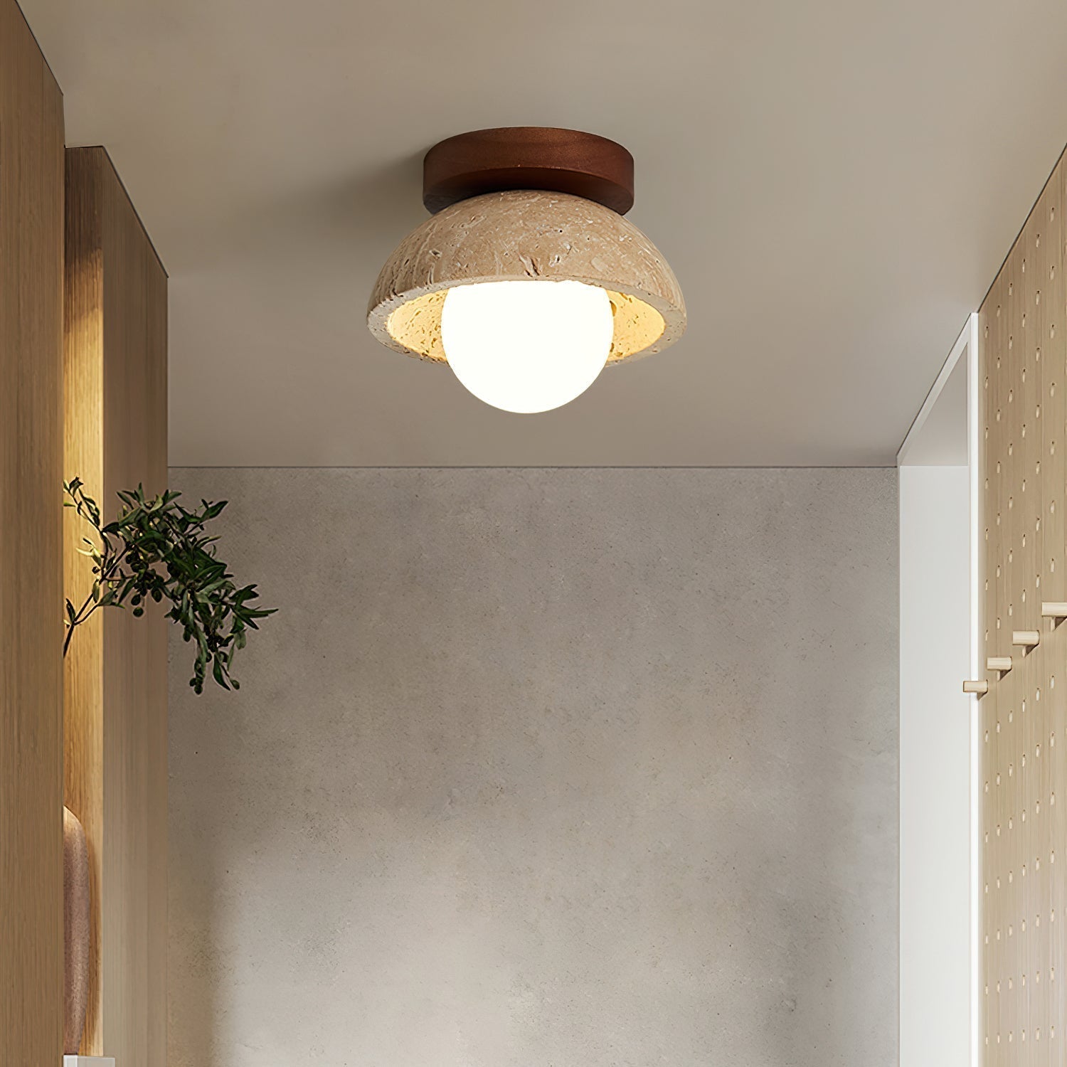 Ritta Lámpara de Techo Minimalista de Travertino — imagen 9 | Aura Lighting