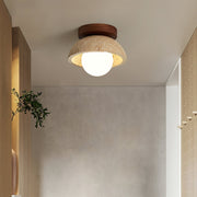Ritta Lámpara de Techo Minimalista de Travertino — imagen 9 | Aura Lighting