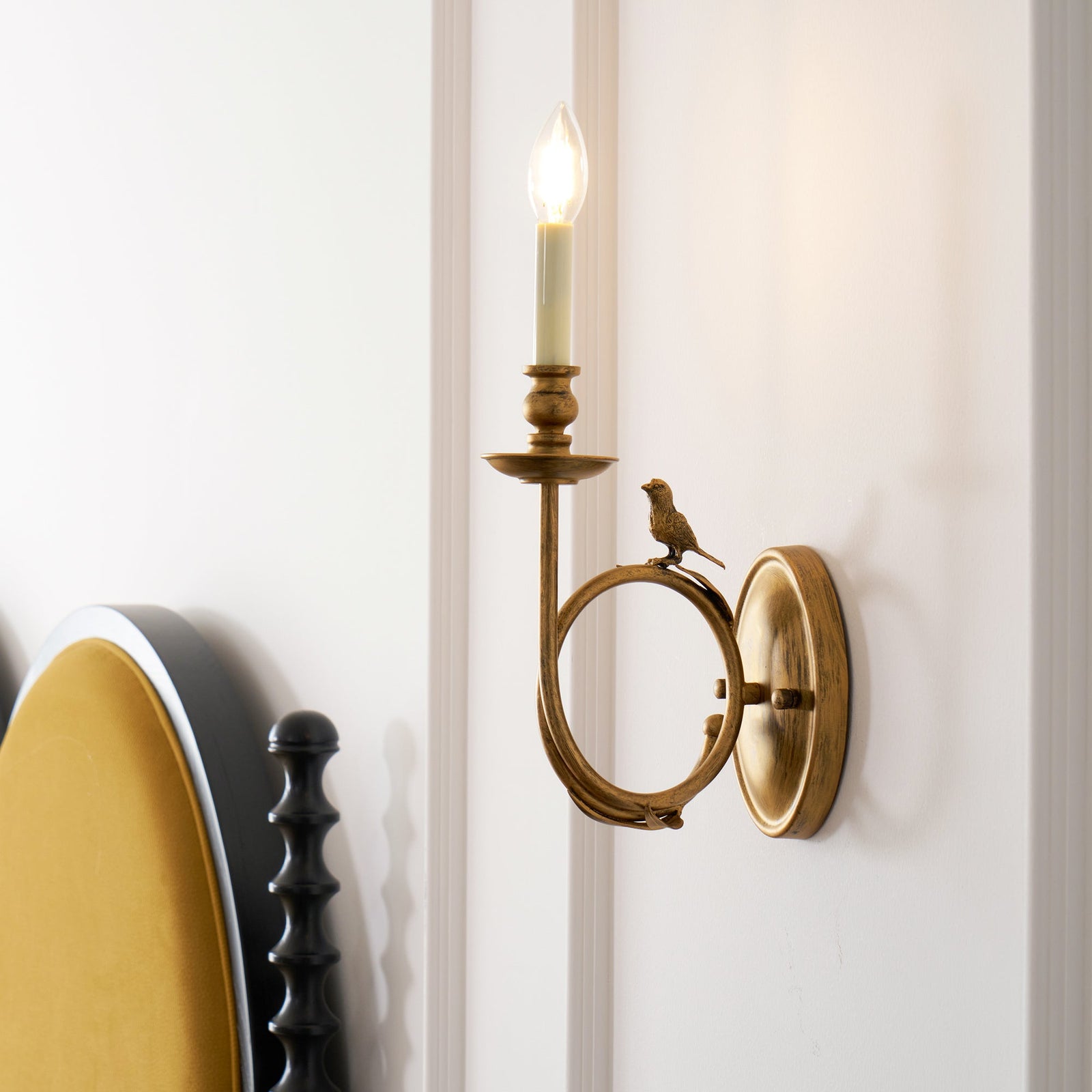 Silva Aplique de Pared Interior Vintage con Forma de Pájaro — imagen 3 | Aura Lighting
