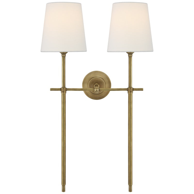 Silva Lámpara de Pared con Pantalla Cónica Blanca de Latón — imagen 44 | Aura Lighting
