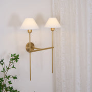 Silva Lámpara de Pared con Pantalla Cónica Blanca de Tela — imagen 16 | Aura Lighting