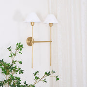 Silva Lámpara de Pared con Pantalla Cónica Blanca de Tela — imagen 22 | Aura Lighting
