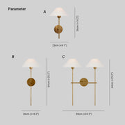 Silva Lámpara de Pared con Pantalla Cónica Blanca de Tela — imagen 5 | Aura Lighting