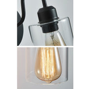 Silva Vintage Industrial Cilíndrico Metal/Vidrio Aplique de Pared Negro — imagen 6 | Aura Lighting