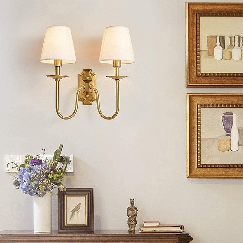 Silva Lámpara de Pared Vintage Con Dos Pantallas de Tela — imagen 3 | Aura Lighting