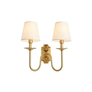 Silva Lámpara de Pared Vintage Con Dos Pantallas de Tela — imagen 8 | Aura Lighting