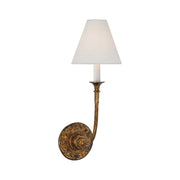 Silva Lámpara de Pared Vintage de Tela con Brazo de Negro/Blanco/Látón — imagen 24 | Aura Lighting