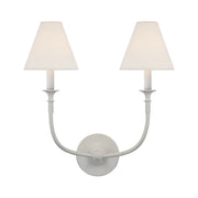 Silva Lámpara de Pared Vintage de Tela con Brazo de Negro/Blanco/Látón — imagen 26 | Aura Lighting