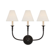 Silva Lámpara de Pared Vintage de Tela con Brazo de Negro/Blanco/Látón — imagen 28 | Aura Lighting