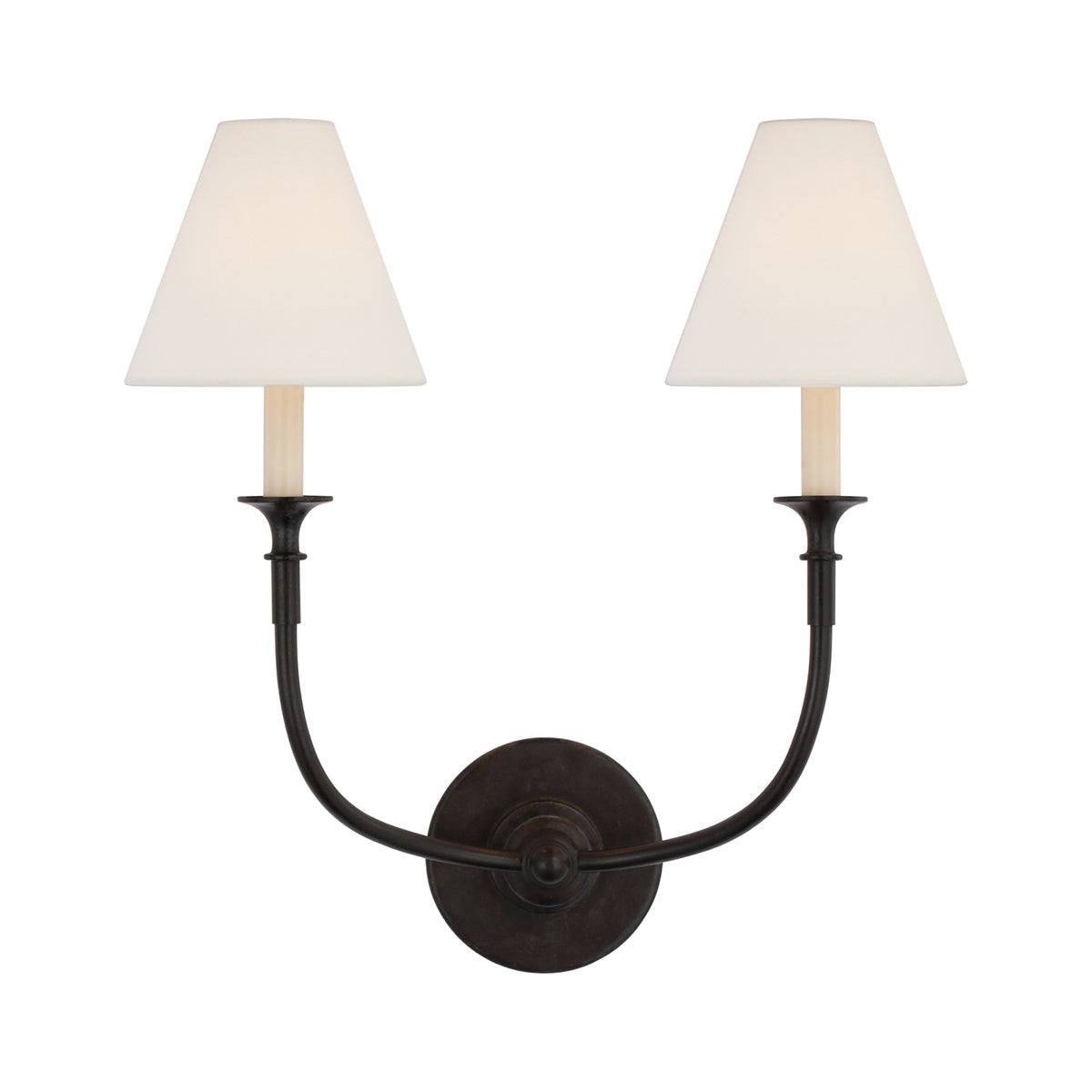 Silva Lámpara de Pared Vintage de Tela con Brazo de Negro/Blanco/Látón — imagen 37 | Aura Lighting