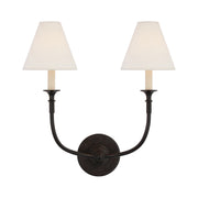 Silva Lámpara de Pared Vintage de Tela con Brazo de Negro/Blanco/Látón — imagen 37 | Aura Lighting