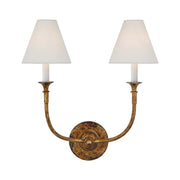 Silva Lámpara de Pared Vintage de Tela con Brazo de Negro/Blanco/Látón — imagen 38 | Aura Lighting