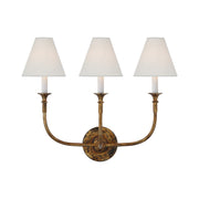 Silva Lámpara de Pared Vintage de Tela con Brazo de Negro/Blanco/Látón — imagen 41 | Aura Lighting
