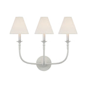 Silva Lámpara de Pared Vintage de Tela con Brazo de Negro/Blanco/Látón — imagen 42 | Aura Lighting