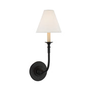 Silva Lámpara de Pared Vintage de Tela con Brazo de Negro/Blanco/Látón — imagen 46 | Aura Lighting
