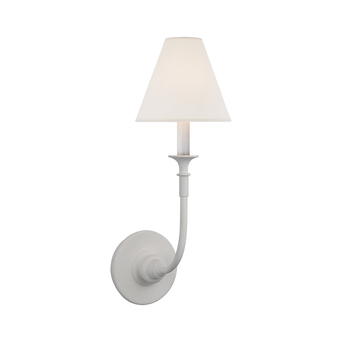 Silva Lámpara de Pared Vintage de Tela con Brazo de Negro/Blanco/Látón — imagen 48 | Aura Lighting