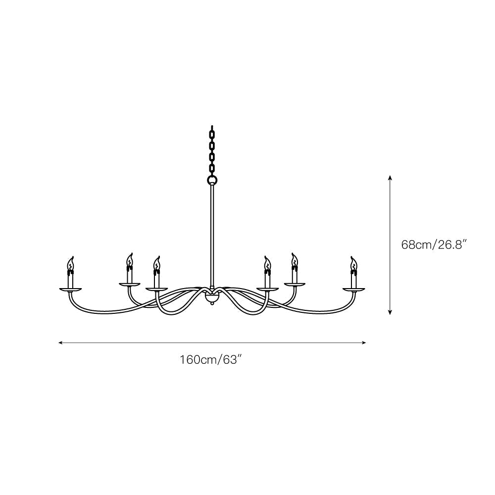 Silva Lámparas de Araña Estilo Lámparas de araña con Arco para Granja — imagen 4 | Aura Lighting