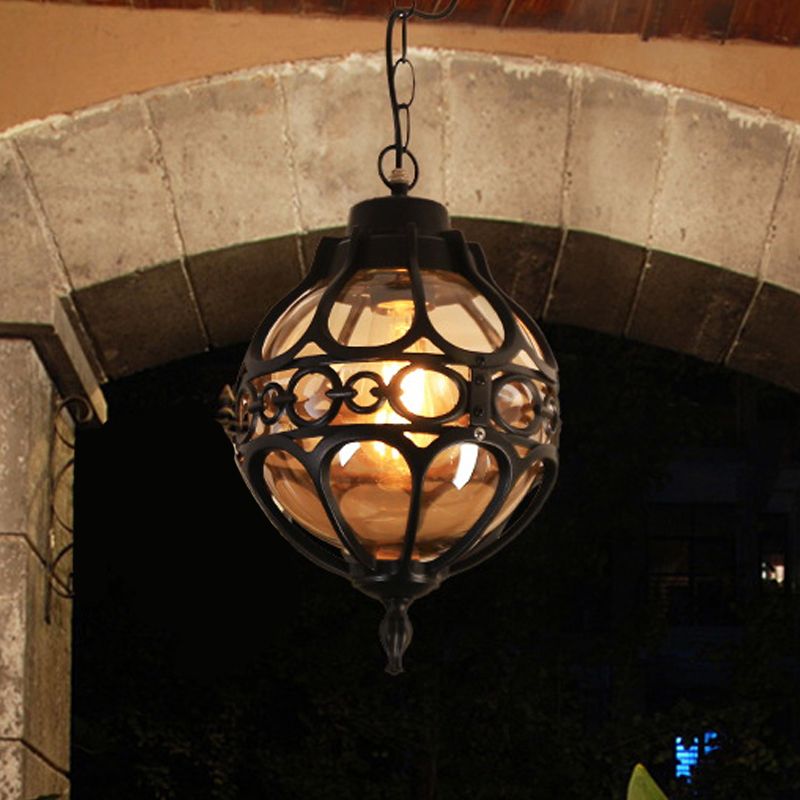Silva Loft Sphere Lámpara Colgante Vintage Farmhouse Negro/Bronce Comedor — imagen 3 | Aura Lighting
