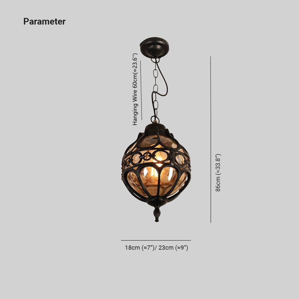 Silva Loft Sphere Lámpara Colgante Vintage Farmhouse Negro/Bronce Comedor — imagen 4 | Aura Lighting