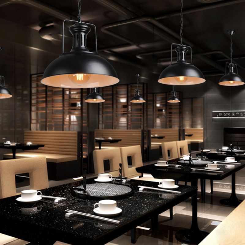 Silva Retro LED Lámpara Colgante Comedor Negro/Óxido Metal — imagen 10 | Aura Lighting