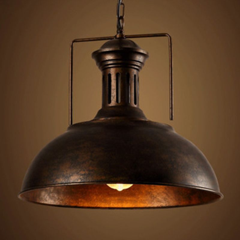 Silva Retro LED Lámpara Colgante Comedor Negro/Óxido Metal — imagen 2 | Aura Lighting