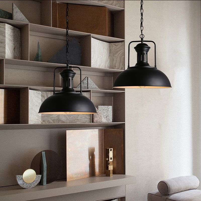 Silva Retro LED Lámpara Colgante Comedor Negro/Óxido Metal — imagen 9 | Aura Lighting