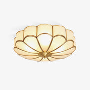 Tiffany Lámpara de Techo en Forma de Flor de Vidrio Esmerilado y Latón — imagen 1 | Aura Lighting