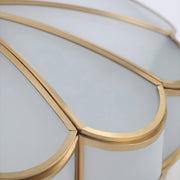 Tiffany Lámpara de Techo en Forma de Flor de Vidrio Esmerilado y Latón — imagen 3 | Aura Lighting