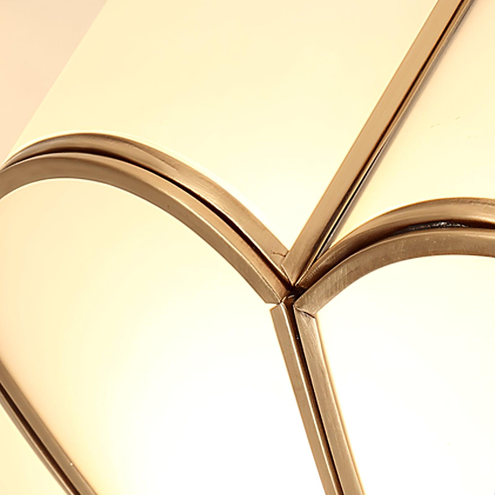 Tiffany Lámpara de Techo en Forma de Flor de Vidrio Esmerilado y Latón — imagen 5 | Aura Lighting