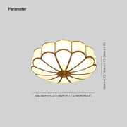 Tiffany Lámpara de Techo en Forma de Flor de Vidrio Esmerilado y Latón — imagen 6 | Aura Lighting