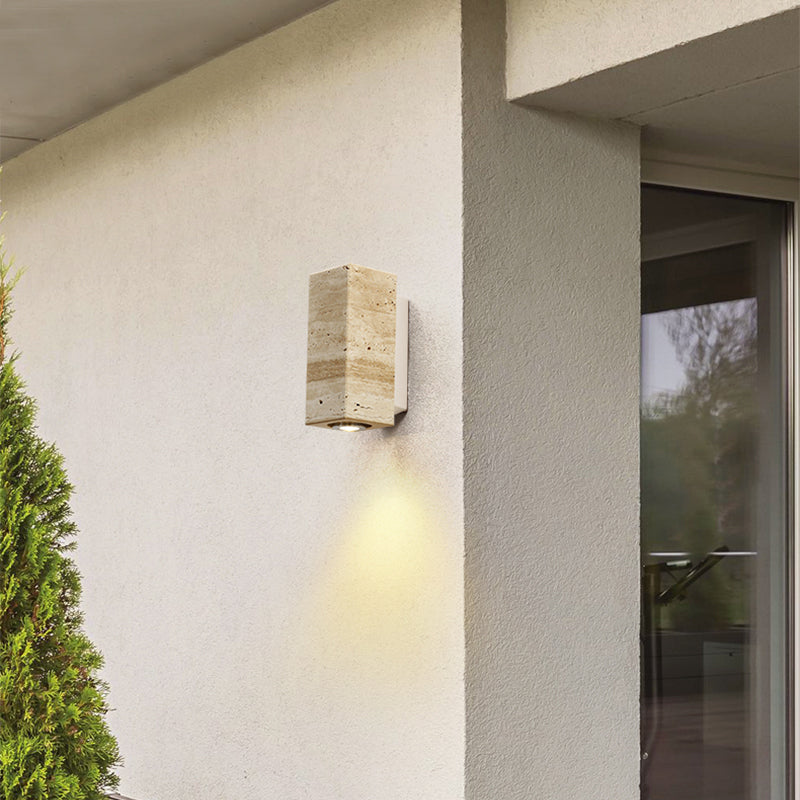 Uvineth Modern Minimalist Travertine Wall Lamp - Lamp Copper