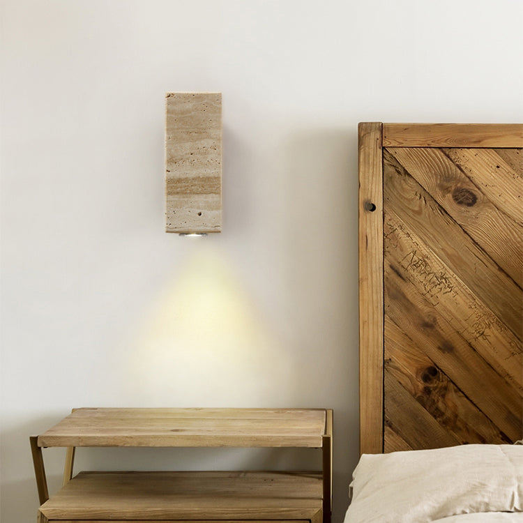 Uvineth Modern Minimalist Travertine Wall Lamp - Lamp Copper