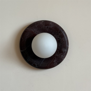 Uzorionis Nordic Art Deep Purple Red Glass Marble Sconce Wall Lamp - Lamp Copper