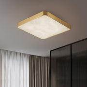 Uzoror Modern Minimalist Recessed Alabaster Ceiling Light - Lamp Copper