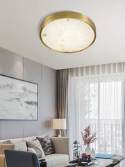 Uzoror Modern Minimalist Recessed Alabaster Ceiling Light - Lamp Copper