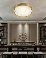 Uzoror Modern Minimalist Recessed Alabaster Ceiling Light - Lamp Copper
