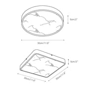 Uzoror Modern Minimalist Recessed Alabaster Ceiling Light - Lamp Copper