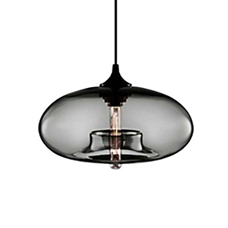 Valentina Moderna Macaron Vidrio LED Lámpara Colgante Negra/Rosa/Azul — imagen 13 | Aura Lighting
